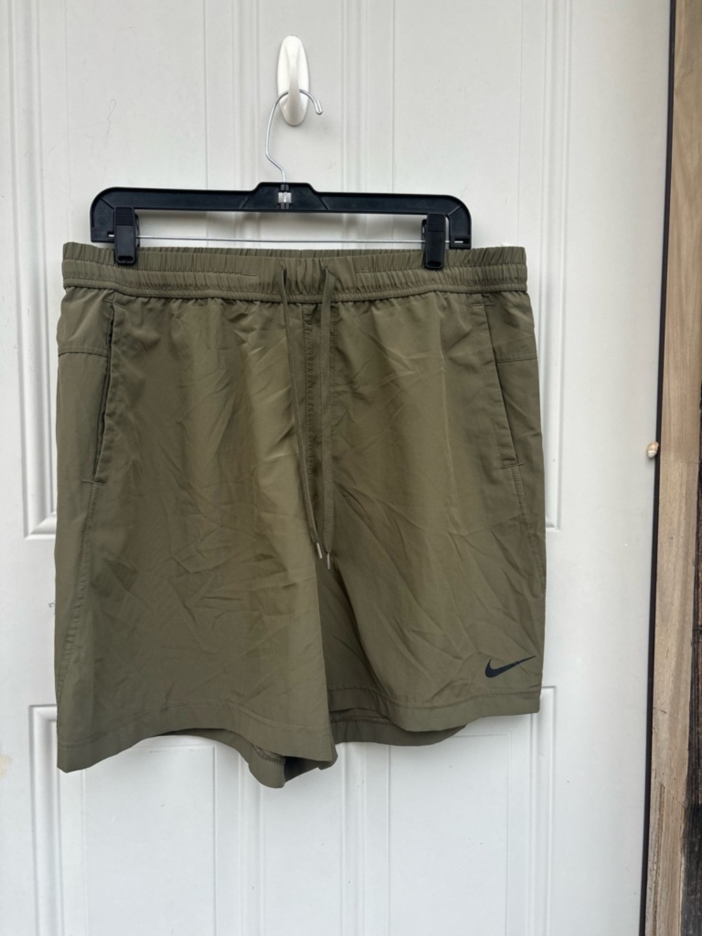 Nike Men's Olive Athletic Shorts with Swoosh
